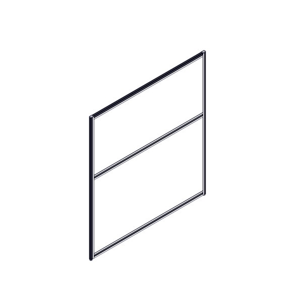 Секция комбинированной перегородки RP130SL120 Bravo grey/Серый 1200х22х1300