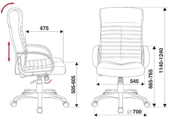 Кресло руководителя Бюрократ KB-10LITE, BLACK