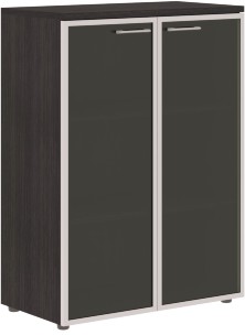 Шкаф со стеклянными дверьми в алюминевой рамке с топом XMC 85.7 Дуб Юкон Модерн 856х432х1190 XTEN