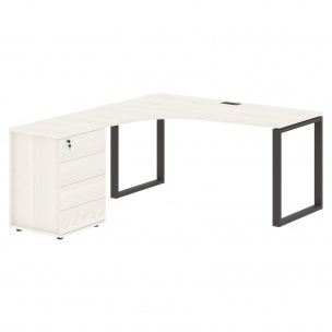 Стол эргономичный с тумбой EQCET 1518(L) 1560х1880х750 EDIS