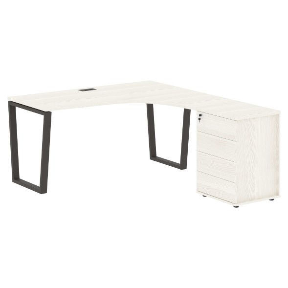 Стол эргономичный с тумбой EVCET 1518(R) 1560х1880х750 EDIS