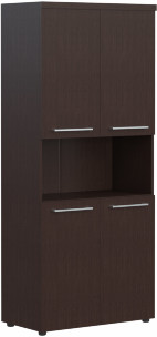 Шкаф с 2-мя комплектами глухих малых дверей и топом AHC 85.4 Венге Магия 850х456х1968