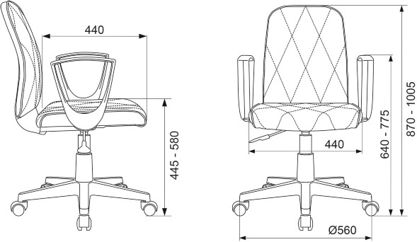 Кресло Бюрократ CH-327 черный эко.кожа крестов. пластик