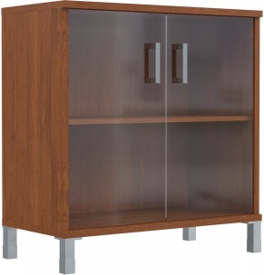 Шкаф низкий со стеклянными дверьми B 410.5 Орех Гарда 900х450х920