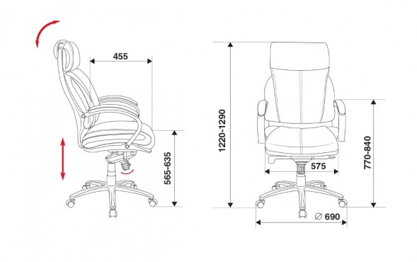 Кресло руководителя Бюрократ T-9904NSL