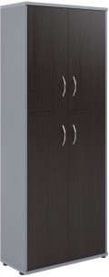 Шкаф с глухими малыми и средними дверьми СТ-1.8 Венге/Металлик 770*365*1975
