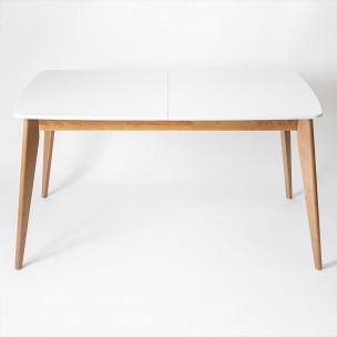 Стол раскладной Пегас classic+ 1200(+350)*750, Дуб натуральный/Белая эмаль