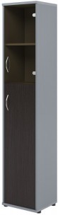Шкаф колонка комбинированная СУ-1.7(R) Венге/Металлик 406*365*1975