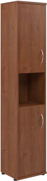 Шкаф колонка с комплектом глухих малых дверей СУ-1.5(L) Орех Французcкий 406*365*1975